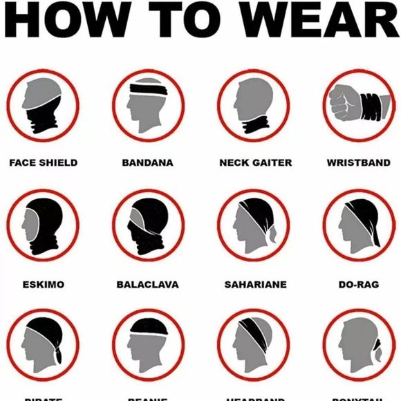 Bandana Neck Gaiter Skull Face Mask Bandanas Tube Breathable Rave Face Scarf US - Picture 2 of 7